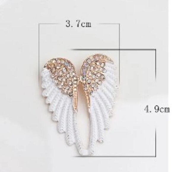 New Purple/Gold Crystals Retro Wings Flower Women's Brooch/Pin - Picture 2 of 2